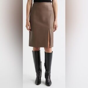 SOLD
HUGO BOSS Setora Lambskin Leather Pencil Skirt Size 12 NWT & Defect